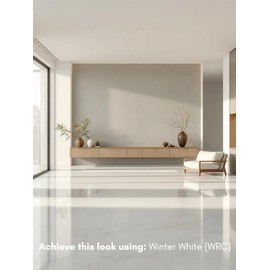 Concrete Stain Concentrate Just Add Water, User & Eco-Friendly Semi-Transparent Professional Grade Cement Stain, Concrete Resurrection Brand (32 Ounce, Winter White)