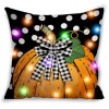 Unbranded LED Light Fall Pumpkin Soft Throw Pillow Cover 18x18”