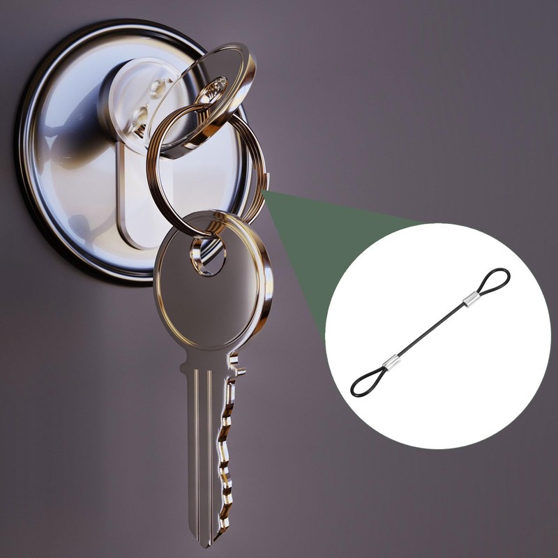 YOKIVE 6 Pcs Safety Cable Locks, Stainless Steel Security Wire