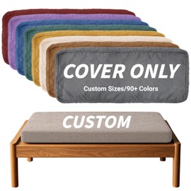 Royal Shade Custom Size Cushion Cover - Replaceable for Bench, Chair, Sofa, Indoor/Outdoor Furniture, Window Seat - Choose Colors/Fabrics (Custom Sizes) (9 Inch Thick)