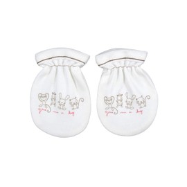 For Babies - Organic Cotton Baby Scratching Gloves for Newborn Boys and Girls 0 to 3 Months Anti Scratch Mittens Newborn Organic Cotton, Give Me a Hug Red