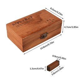 70-Piece Alphabet Stamp Set, Multi-Purpose Wooden Stamp Set, Letters Stamp Set with Vintage Wooden Box, Letters Number Symbol Rubber Stamps for Cards/Stamping/Crafts