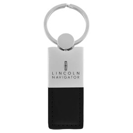 Lincoln Navigator Leather Key Ring (Chrome)