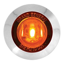 GG Grand General 75270 1 inch Dual Function Mini Wide Angle LED Light with Chrome Plastic Bezel for Trucks, Trailers, ATVs, UTVs, RVs
