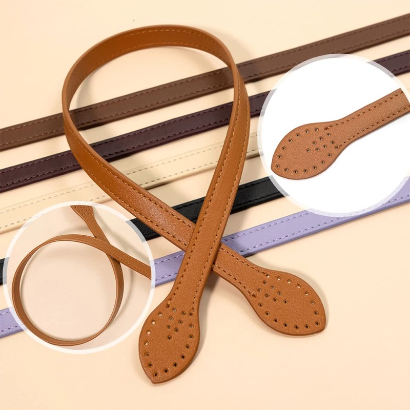 ZZHBOO 2 Pieces Leather Bag Straps Handbag Handles Replacement Bag
