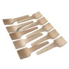 200PCS Disposable Mini Wooden Spoons, Disposable Wooden Dessert Spoons, Portable