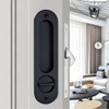 Pocket Door Lock Hardware with Key, Sliding Door Lock Invisible