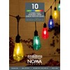 NOMA Connectable Edison Drop Festoon Garden Lights, 10 Large Multicolour