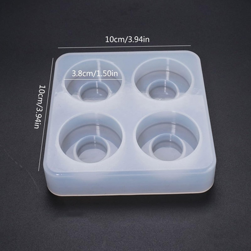 EINCORN Silicone Crystal Epoxy Resin Mold Round Drawer Handle Casting