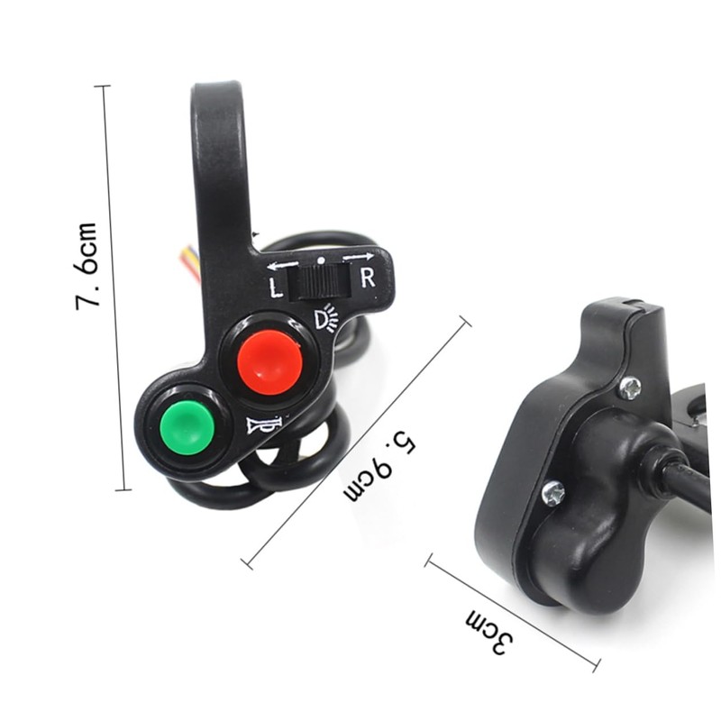 MAGICLULU Multifunction Tricycle Motorcycle Switch for Headlight Turnlight Horn Control