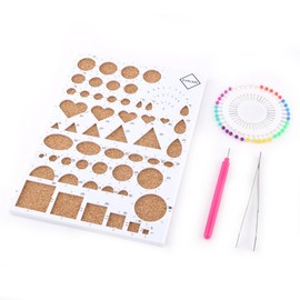 4 Colours DIY Stencil Roll, Craft Material Craft Table Top + Pliers + Pins + Kit Tool Slot Quilling Pen New White Handmade Materials