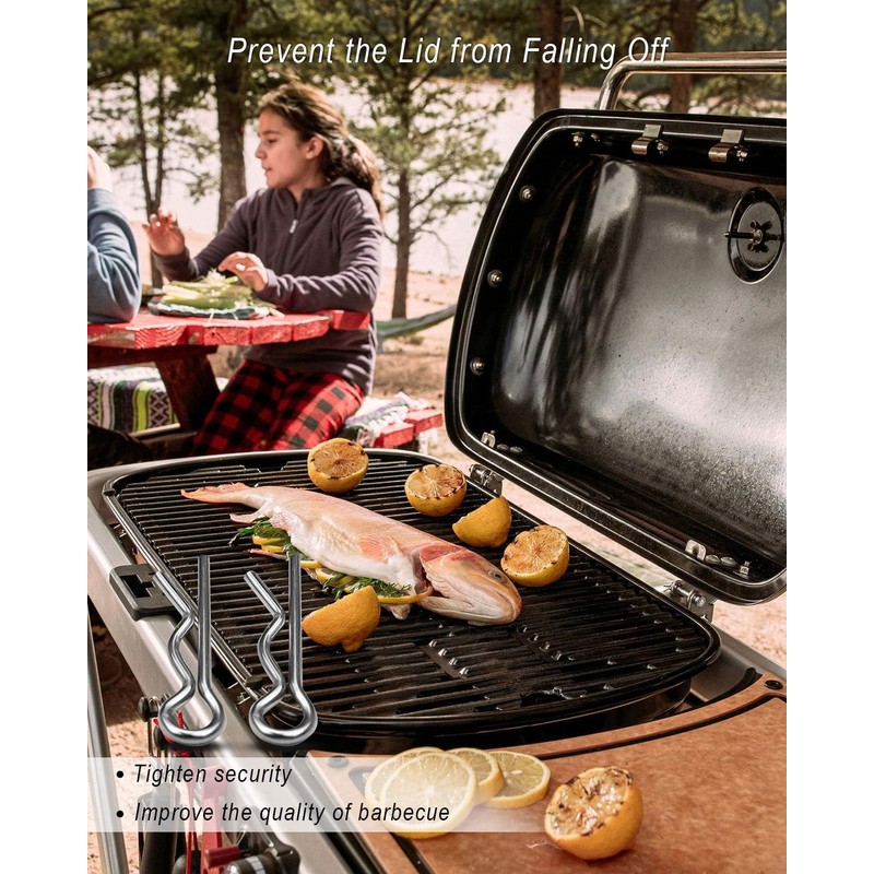 HUQUZN Grill Lid Assembly Hardware Kit Fit for Weber Genesis