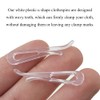 HAHIYO 1.5inch/38mm 200Pcs Clear Plastic U Shape Alligator Clip, Clothespin