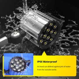 Led Waterproof Machine Work Light, Multipurpose Adjustable Angle Aluminum Alloy Long Arm for Lathe CNC Milling Drill Press and Workbench, AC 110~240V with US Plug