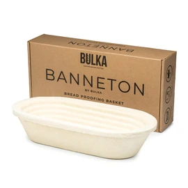 Bulka Oval 750g Groove Banneton Bread Proofing Basket Pressed Wood Pulp, Sourdough Proofing Basket - Non-Stick Batard Brotform Sourdough Bread Baking Supplies, Made in Germany.