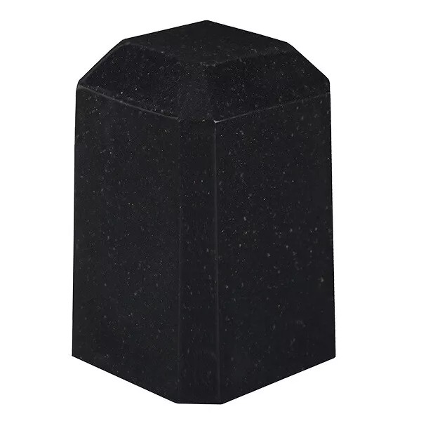 Small/Keepsake 36 Cubic Inch Black Square Cultured Granite Cremation Urn
