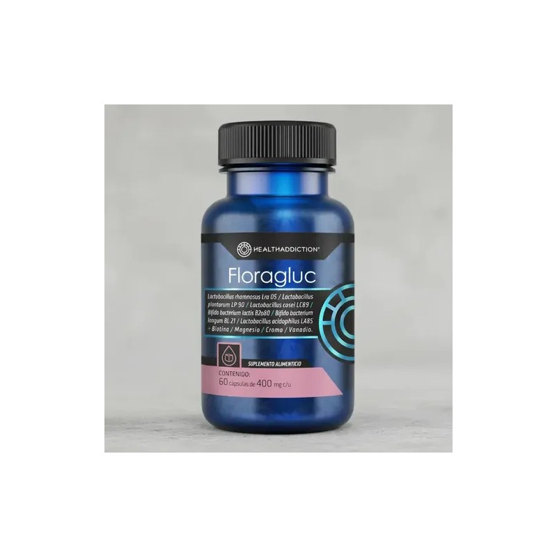 Healthaddiction Probióticos Glucosa Floragluc Apoyo Digestivo Control Biotina Magnesio Cromo