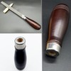 DOITOOL Wooden File Handles 6pcs Wood Handle with Metal Collars,