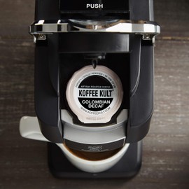 Koffee Kult Premium Decaf Colombia Medium Roast Coffee Single Serve coffee cups in pods for Keurig 2.0 coffee brewers- 12 count