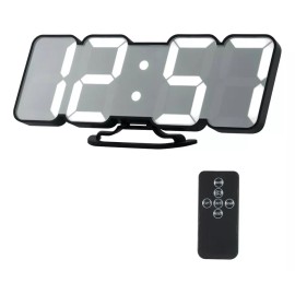 SJTR Reloj 3d Led Digital De Pared Con Alarma Control Remoto