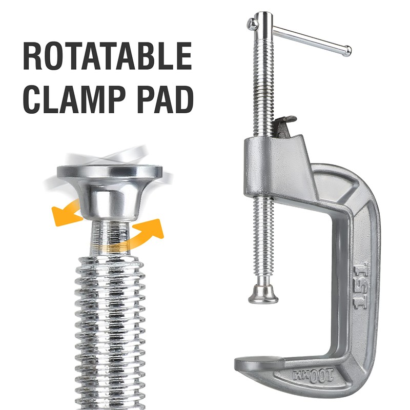 Olympia Tools 4In x 3In Turbo Clamp, C-Clamp, 38-151