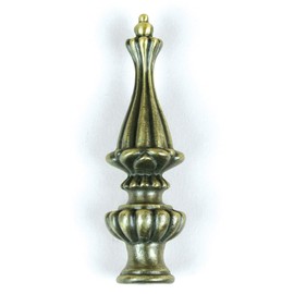 Jandorf 60111 Finial Victorian, 3-1/2" Long 1/8 IP Thread Tiffany Antique Brass Finish