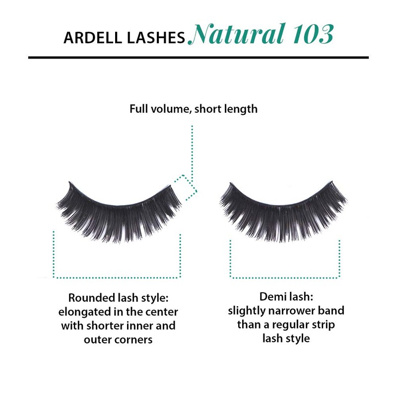 Ardell Natural Lashes False Eyelashes, 103 - Black, Soft &