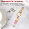 PATIKIL 20 Pcs Beadable Keychain Bars, Metal Beaded Keychain Blanks