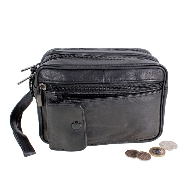 AR BRAND EST.2021 Taxi Driver Money Bag, Black, Medium