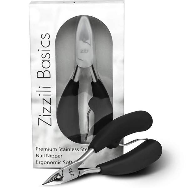 Zizzili Basics Toenail Clippers for Ingrown or Thick Toenails - Large Handle for Easy Grip + Sharp Stainless Steel - Best Nail Clipper & Pedicure Tool for Seniors - Maintain Healthy Nails with Ease