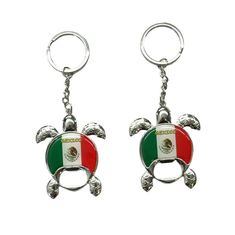 3QUZ 12 Pack Mexican Keychain Souvenirs Metal Keychain Ring Bundle