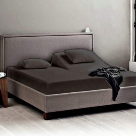 Split Head King Sheets for Adjustable Beds FlexTop Dream Egyptian Giza Sets, 100% Giza Egyptian Cotton Soft Breathable Sheet Set 25-Inch Deep-PocketsKing Sheet Sets- |34" FlexTop King, Dark Grey|