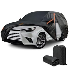 SUV Car Cover Custom Fit for Lexus TX 350 550h 550h+ 2024-2025, Full Car Cover Waterproof All Weather for Automobiles, Outdoor Sun Rain UV Snow Dust Protection, with Zipper and Reflective Strips