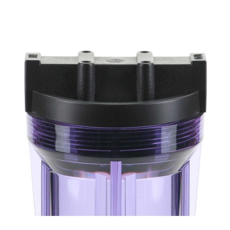 Hydronix HF3-10CLBK34, 10" Clear Housing with Black Rib Cap For