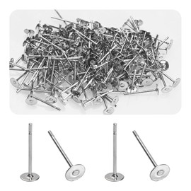 pson 600PCS 4mm Diameter Stainless Steel Earring Posts, Flat Pad Stud Earrings, Hypoallergenic Stud Earrings for Jewelry Making, DIY, Craft