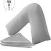 BuzzBuy V shaped pillowcase cover,Pack of 2 100% Poly-cotton Back