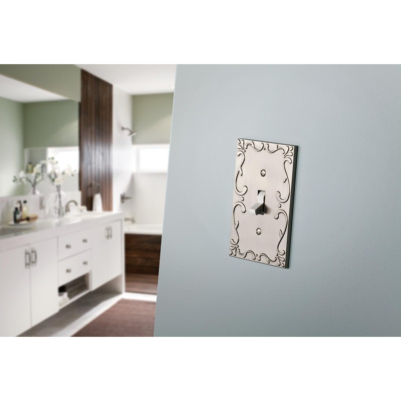 Franklin Brass Classic Lace (1-Pack) Decorative Light Switch Cover Brushed