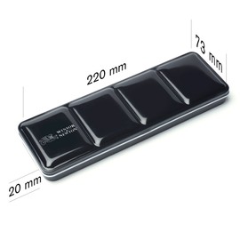 Winsor & Newton 7003156 Empty Watercolour Box with Mixing Palettes and Thumb Ring for 24 Watercolour Paints in Half or 12 Whole Bowls