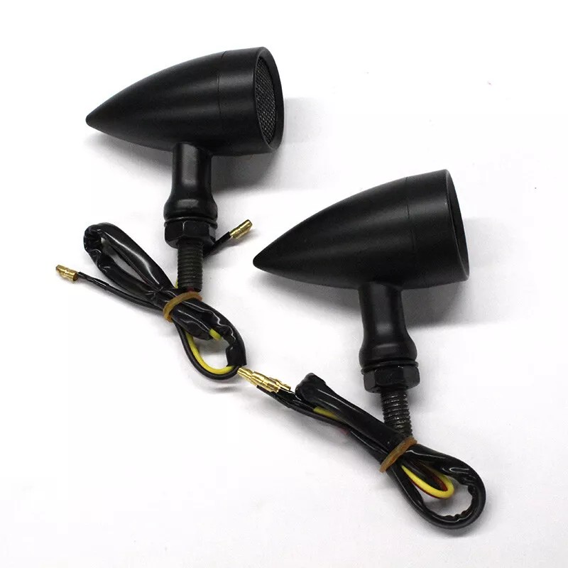 KEEPDSGN Motorcycle Black Bullet LED Brake Blinker Turn Signal Tail