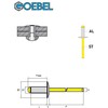 GOEBEL® - 250 x Large Head Rivets Aluminium/Steel (Diameter x