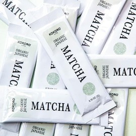 KOKORO LIFE - Tabi  Shizuoka Matcha Sticks  14 Sobres Individuales, 100 Japonés Puro, Fácil de Preparar, Ideal para Latte