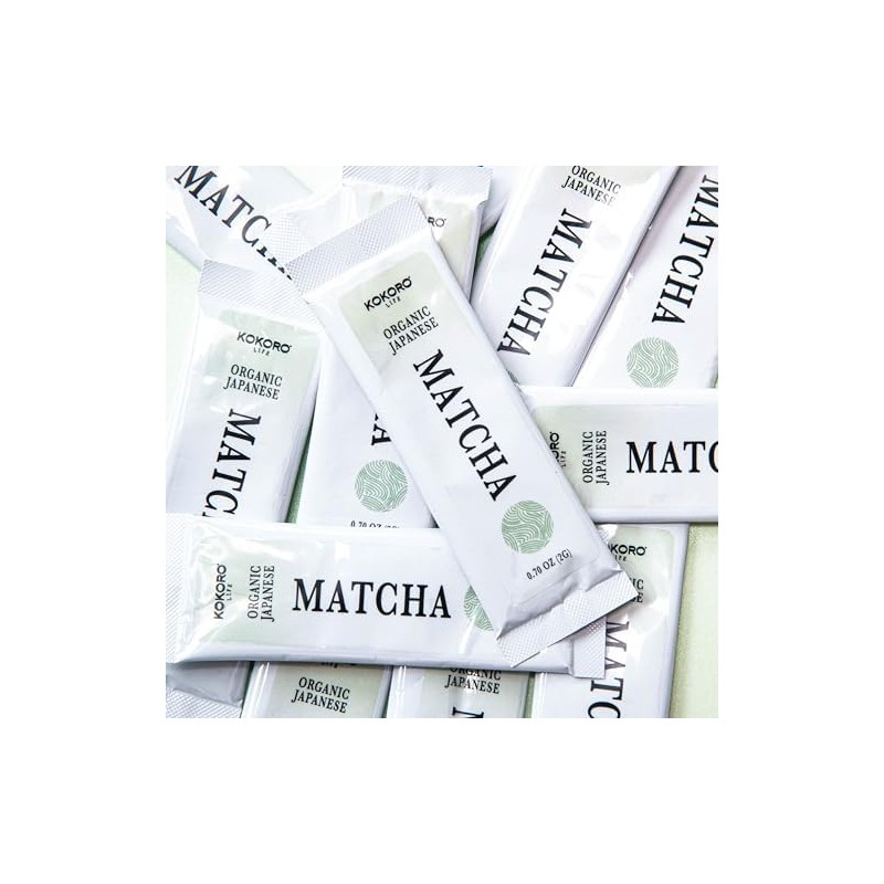 KOKORO LIFE - Tabi Shizuoka Matcha Sticks 14 Sobres Individuales,