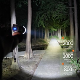 Litmann Pro Outdoor Rechargeable Handheld LED Spotlight, 2000 Lumens Flashlight IP67 Water proof Marine Spot Lights for Boat Camping Farm Include Red Light Filter for Hunting, Multi-Purpose Floodlight