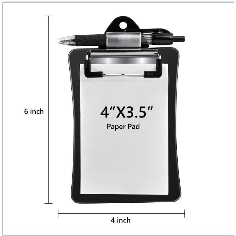 Clipco Mini Clipboard with Magnetic Back Includes Paper Pad and