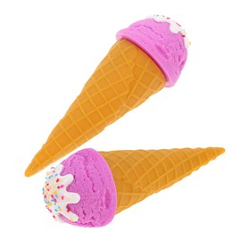 BESPORTBLE Life-Like Ice Cream Model 2 Pack Artificial Cone Ice Decor for Window Display Fake Food Photography