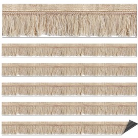 Qeeenar 24 Pcs Magnetic Borders for Classroom Whiteboard Magnetic Strips Bulletin Board Borders School Classroom Chalkboard Trim Decorations for School Teacher Decorations(Boho Fringe)