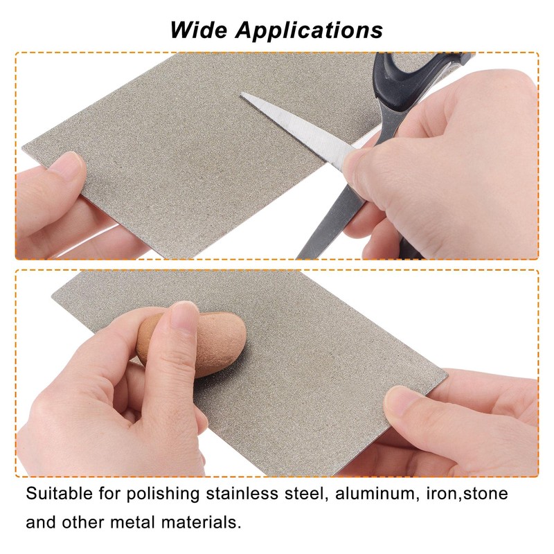 sourcing map Diamond Whetstone Sharpening Stone, 170mm x 75mm 180