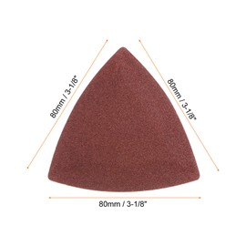 HARFINGTON 60pcs Triangular Hook & Loop Sandpapers 120/150/180/240/320/400 Grits 3-1/8" Aluminum Oxide Sanding Pads Mouse Detail Sander Papers Multitool Sheets Set (10pcs of Each Grits)