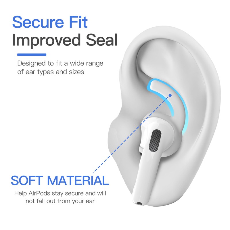 Upgraded 4 Pairs Ear Hooks for AirPods Pro 3 DamonLight