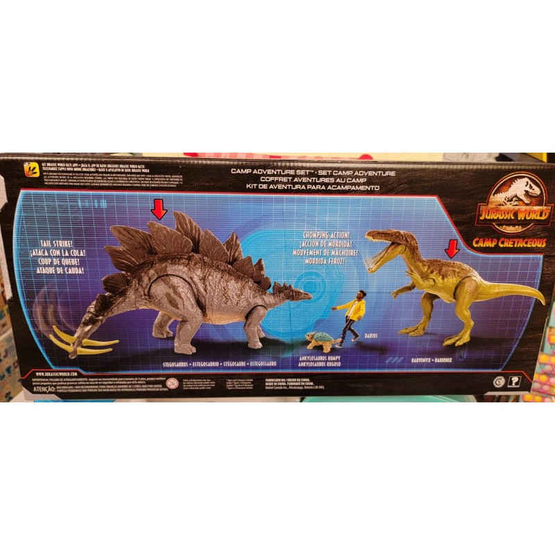 Jurassic World CAMP CRETACEOUS Adventure Set BARYONYX ANKYLOSAURUS BUMPY DARIUS